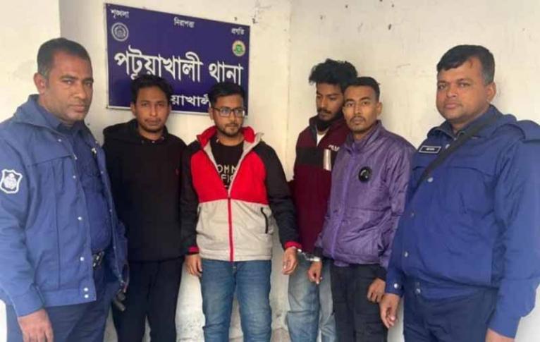 পটুয়াখালীতে নাহিদ হত্যা মামলার মূল পরিকল্পনাকারীসহ ৪ আসামী গ্রেফতার