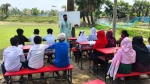 তালতলীতে ভবন সংকট, খোলা আকাশের নিচে পাঠদান