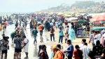 ঈদের চতুর্থ দিনেও কুয়াকাটায় পর্যটকদের ঢল