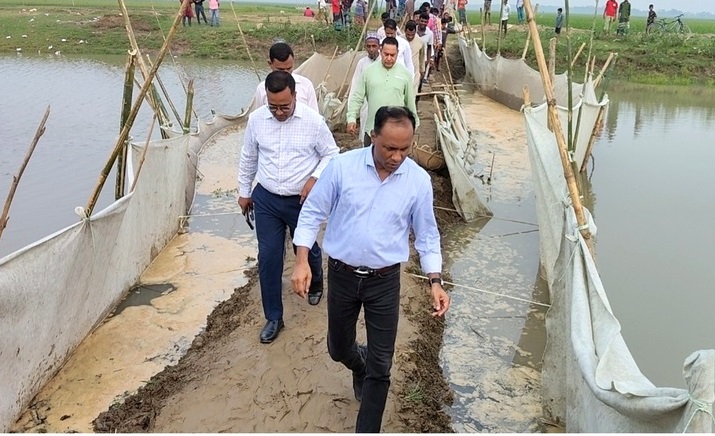 কলমাকান্দায় প্লাবিত হাওর পরিদর্শনে ডেপুটি স্পিকার, পাউবোর জরুরি হস্তক্ষেপ কামনা