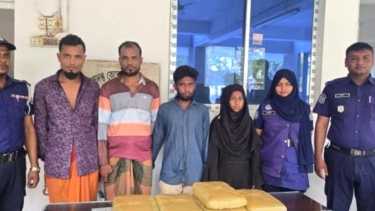 কলাপাড়ায় ১২ কেজি গাঁজাসহ ৪ মাদক ব্যবসায়ী আটক