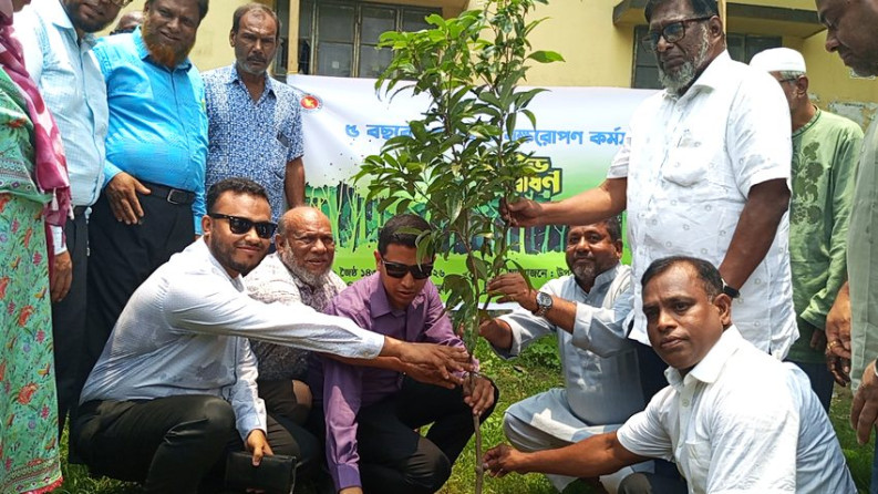 ভেড়ামারায় বর্ণাঢ্য আয়োজনে শুরু হলো বৃক্ষরোপণ অভিযান