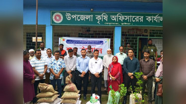 ভেড়ামারায় ক্ষুদ্র ও প্রান্তিক কৃষকদের মাঝে বিনামূল্যে বীজ ও সার বিতরণ