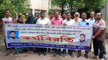 হামলাকারীদের গ্রেফতারের দাবিতে ভেড়ামারায় স্বাস্থ্যকর্মীদের কর্মবিরতি