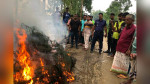 চাটমোহরে চায়না দুয়ারী জাল জব্দ, পুড়িয়ে ধ্বংস