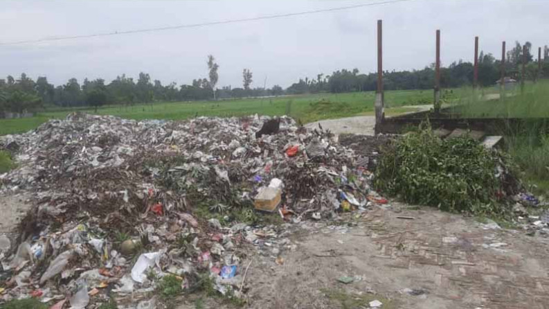 নির্মানের আগেই মুখ থুবরে পড়েছে বর্জ্য শোধনাগার